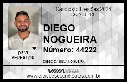 Candidato DIEGO NOGUEIRA 2024 - IGUATU - Eleições