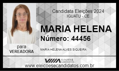 Candidato MARIA HELENA 2024 - IGUATU - Eleições