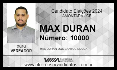 Candidato MAX DURAN 2024 - AMONTADA - Eleições