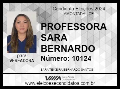 Candidato PROFESSORA SARA BERNARDO 2024 - AMONTADA - Eleições