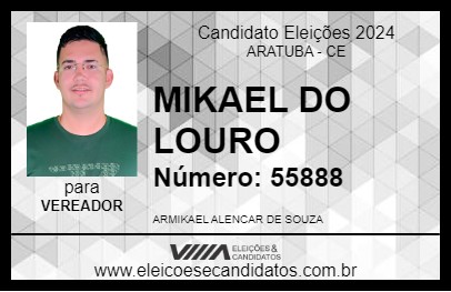 Candidato MIKAEL DO LOURO 2024 - ARATUBA - Eleições