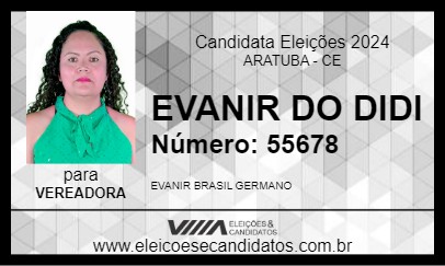 Candidato EVANIR DO DIDI 2024 - ARATUBA - Eleições