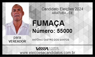 Candidato FUMAÇA 2024 - ARATUBA - Eleições