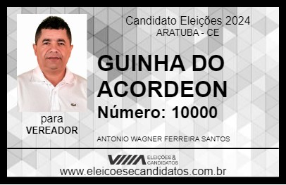 Candidato GUINHA DO ACORDEON 2024 - ARATUBA - Eleições