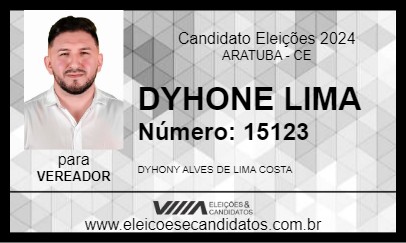 Candidato DYHONE LIMA 2024 - ARATUBA - Eleições