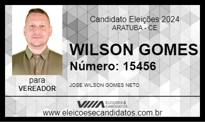 Candidato WILSON GOMES 2024 - ARATUBA - Eleições