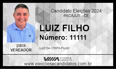 Candidato LUIZ FILHO 2024 - PACAJUS - Eleições