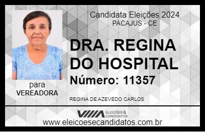 Candidato DRA. REGINA DO HOSPITAL 2024 - PACAJUS - Eleições