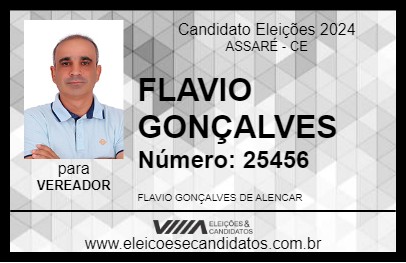 Candidato FLAVIO GONÇALVES 2024 - ASSARÉ - Eleições