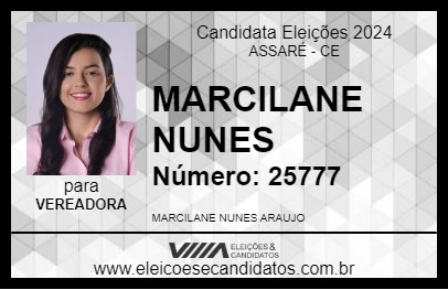 Candidato MARCILANE NUNES 2024 - ASSARÉ - Eleições