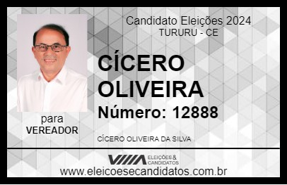 Candidato CÍCERO OLIVEIRA 2024 - TURURU - Eleições