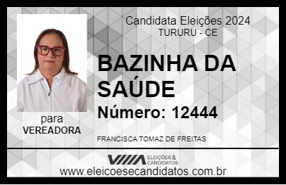 Candidato BAZINHA DA SAÚDE 2024 - TURURU - Eleições