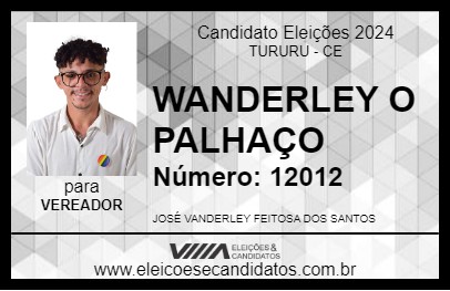 Candidato WANDERLEY O PALHAÇO 2024 - TURURU - Eleições