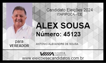 Candidato ALEX SOUSA 2024 - ITAPIPOCA - Eleições