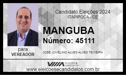 Candidato MANGUBA ALVES 2024 - ITAPIPOCA - Eleições