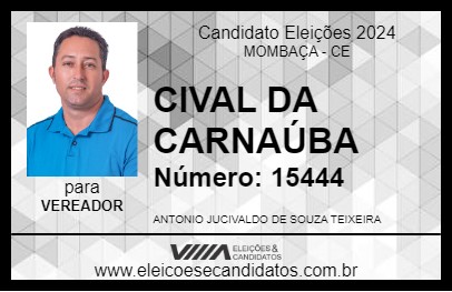 Candidato CIVAL DA CARNAÚBA 2024 - MOMBAÇA - Eleições