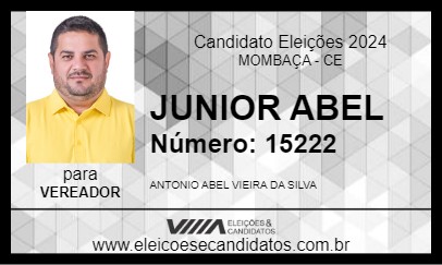 Candidato JUNIOR ABEL 2024 - MOMBAÇA - Eleições