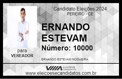 Candidato ERNANDO ESTEVAM 2024 - PEREIRO - Eleições