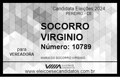 Candidato SOCORRO VIRGINIO 2024 - PEREIRO - Eleições