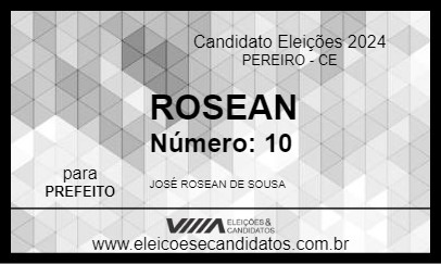 Candidato ROSEAN 2024 - PEREIRO - Eleições