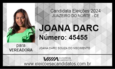 Candidato JOANA DARC 2024 - JUAZEIRO DO NORTE - Eleições