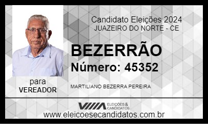 Candidato BEZERRÃO 2024 - JUAZEIRO DO NORTE - Eleições