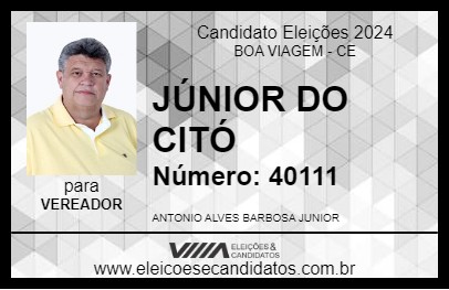 Candidato JÚNIOR DO CITÓ 2024 - BOA VIAGEM - Eleições