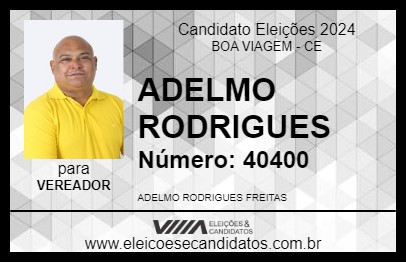 Candidato ADELMO RODRIGUES 2024 - BOA VIAGEM - Eleições