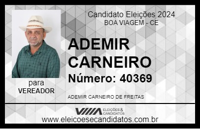 Candidato ADEMIR CARNEIRO 2024 - BOA VIAGEM - Eleições