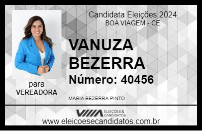 Candidato VANUZA BEZERRA 2024 - BOA VIAGEM - Eleições