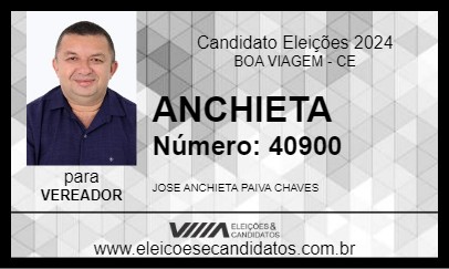 Candidato ANCHIETA 2024 - BOA VIAGEM - Eleições