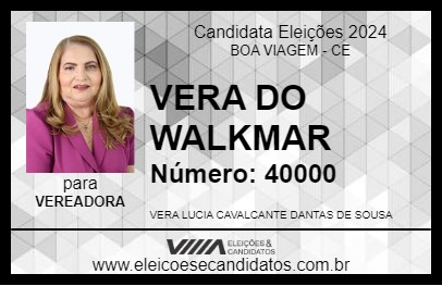 Candidato VERA DO WALKMAR 2024 - BOA VIAGEM - Eleições