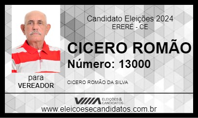 Candidato CICERO ROMÃO 2024 - ERERÉ - Eleições