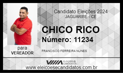 Candidato CHICO RICO 2024 - JAGUARIBE - Eleições