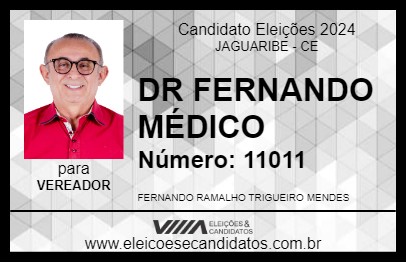 Candidato DR FERNANDO MÉDICO 2024 - JAGUARIBE - Eleições