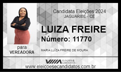 Candidato LUIZA FREIRE 2024 - JAGUARIBE - Eleições