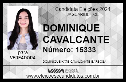 Candidato DOMINIQUE CAVALCANTE 2024 - JAGUARIBE - Eleições