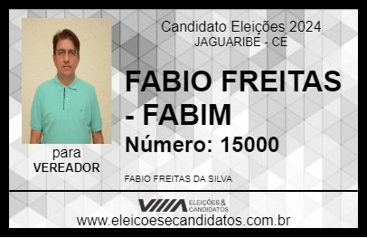 Candidato FABIO FREITAS - FABIM 2024 - JAGUARIBE - Eleições