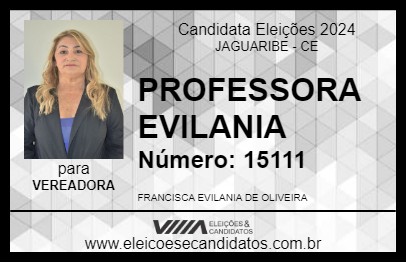 Candidato PROFESSORA EVILANIA 2024 - JAGUARIBE - Eleições