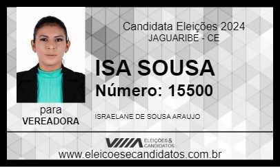 Candidato ISA SOUSA 2024 - JAGUARIBE - Eleições