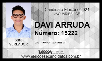 Candidato DAVI ARRUDA 2024 - JAGUARIBE - Eleições