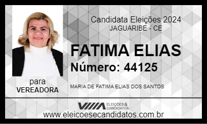 Candidato FATIMA ELIAS 2024 - JAGUARIBE - Eleições