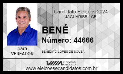 Candidato BENÉ 2024 - JAGUARIBE - Eleições