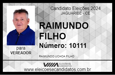 Candidato RAIMUNDO FILHO 2024 - JAGUARIBE - Eleições