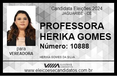 Candidato PROFESSORA HERIKA GOMES 2024 - JAGUARIBE - Eleições