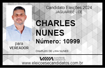 Candidato CHARLES NUNES 2024 - JAGUARIBE - Eleições