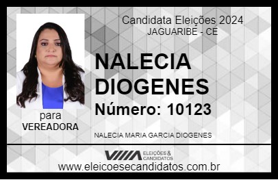 Candidato NALECIA DIOGENES 2024 - JAGUARIBE - Eleições