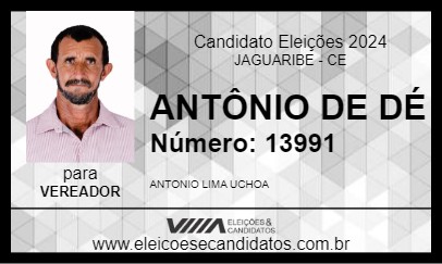 Candidato ANTÔNIO DE DÉ 2024 - JAGUARIBE - Eleições