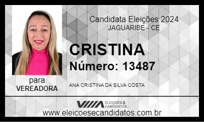 Candidato CRISTINA 2024 - JAGUARIBE - Eleições