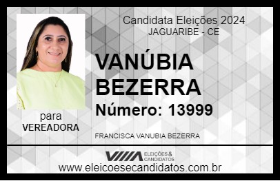 Candidato VANÚBIA BEZERRA 2024 - JAGUARIBE - Eleições